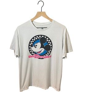 Authentic Walt Disney World Mickey Mouse Checkered Skater Shirt Size Large